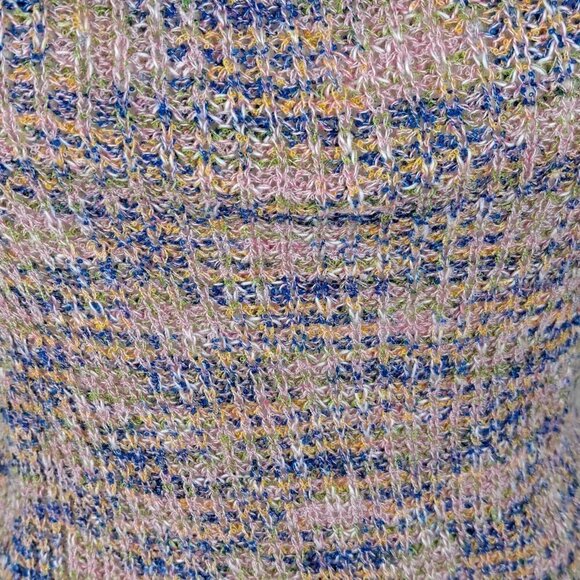 Free People Size Small Blair Candy Combo Mock Neck Sweater CottonLinen Blend NWT - Picture 3 of 12